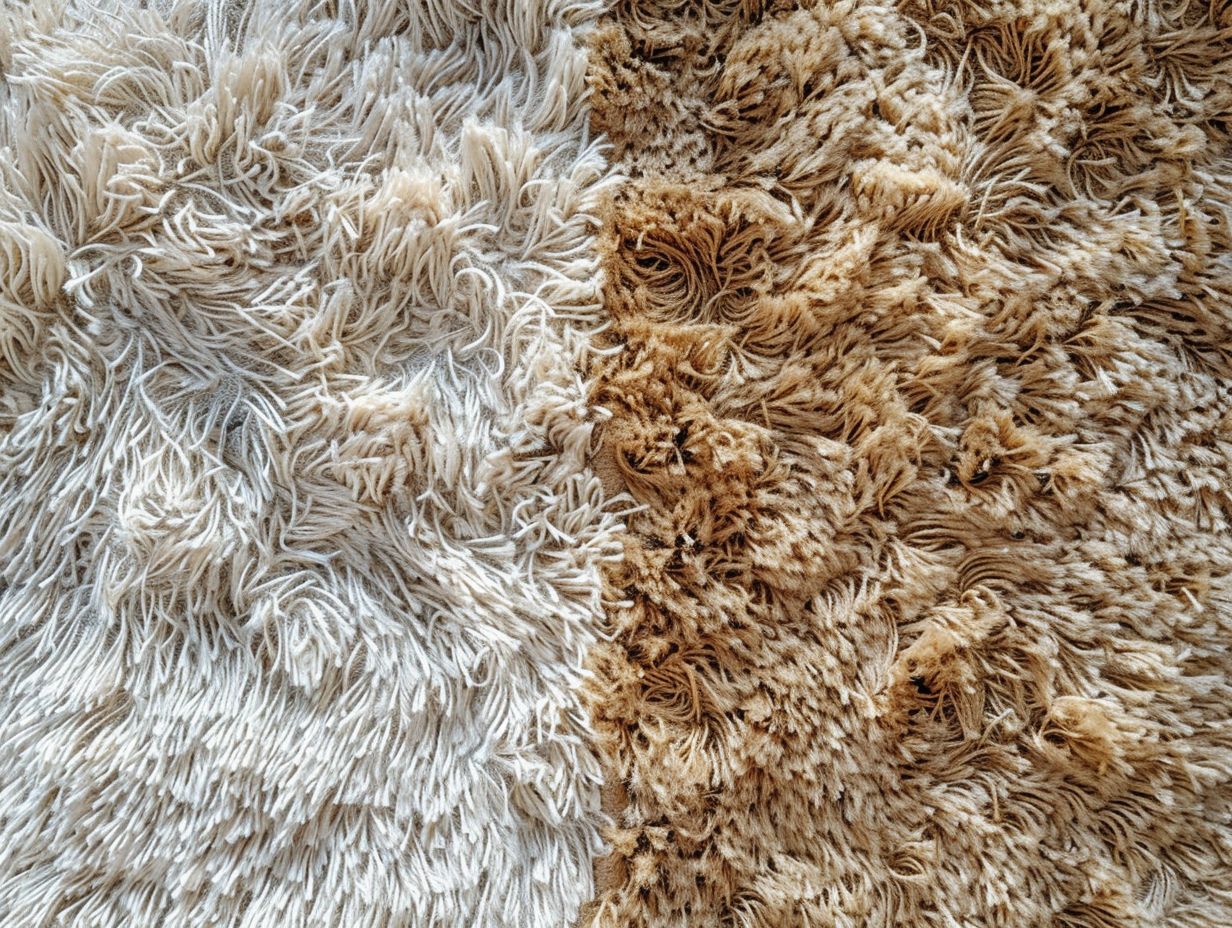 what are the similarities between shaggy and fluffy carpets?